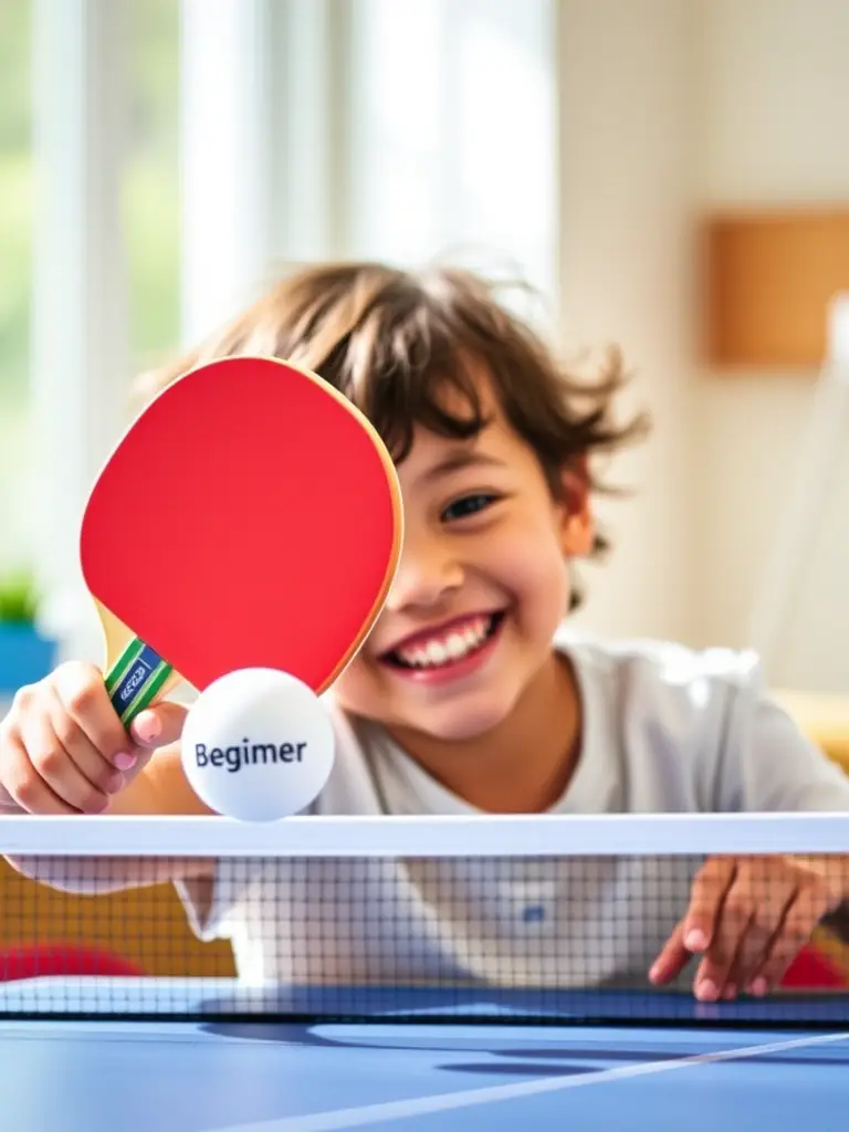 A photograph of children participating in a beginner's table tennis training session at GAILLON AUBEVOYE TENNIS DE TABLE, focusing on fun and engagement.