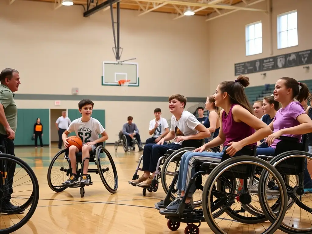 A volunteer is assisting a person with disabilities in playing table tennis, showcasing the organization's commitment to social inclusion and accessibility. The image emphasizes the organization's efforts to create a welcoming and supportive environment for all.